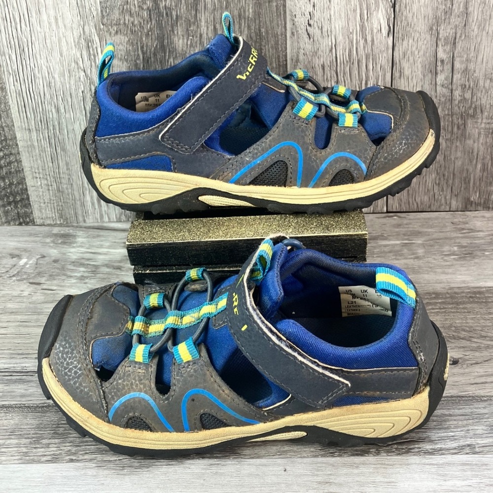 Merrell Hydro Hiker Kids Grey Blue Yellow Water Hiking Sandals MK262022 Size 12M